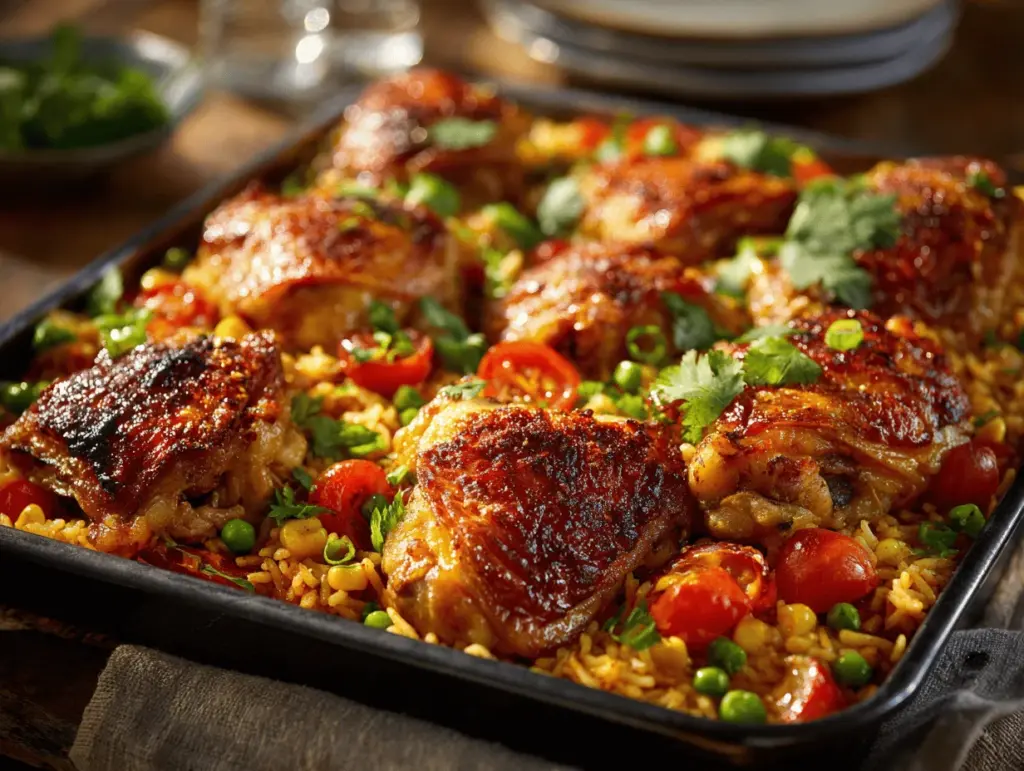 Caribbean chicken and rice - featured image