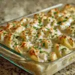 chicken alfredo stuffed shells - featured image