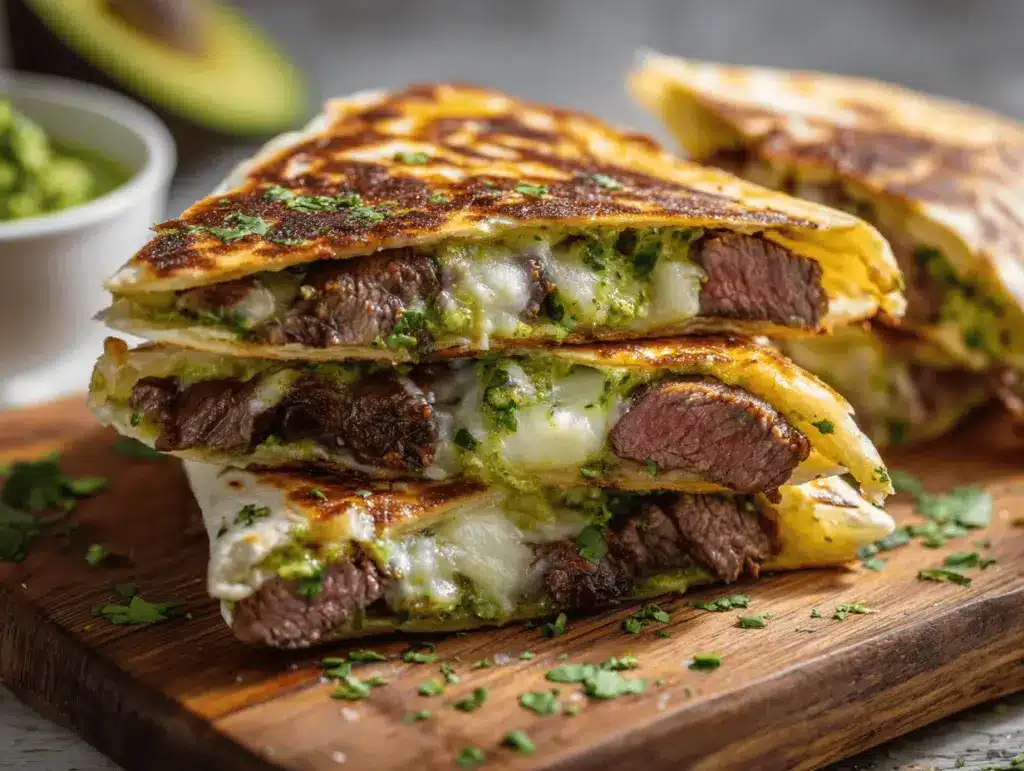 chimichurri grilled steak quesadilla - featured image