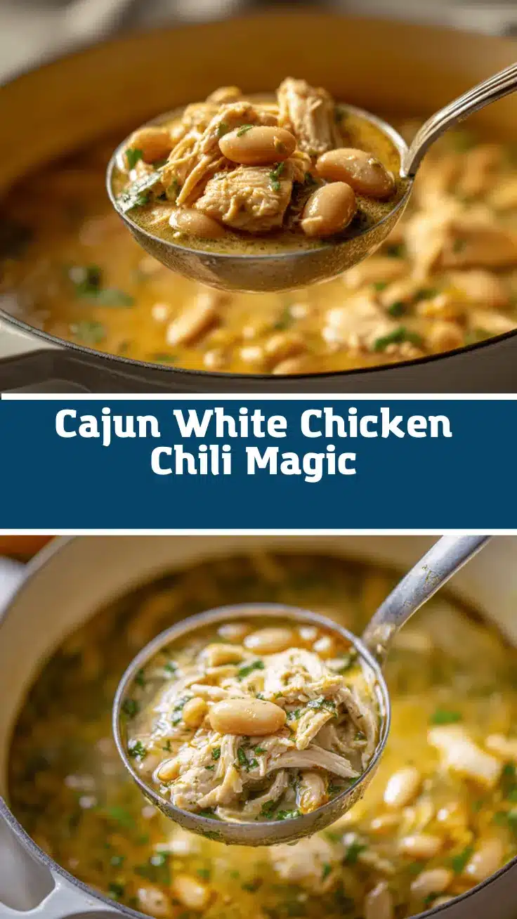 Creamy Cajun White Chicken Chili recipe