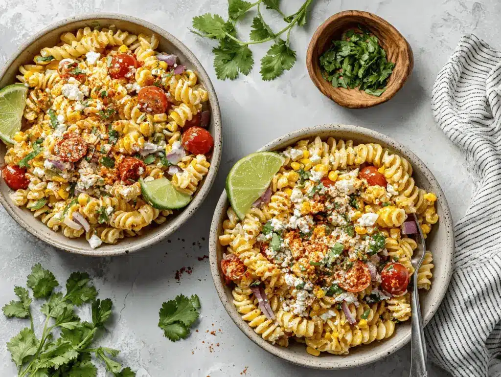 creamy Mexican street corn pasta salad - featured image