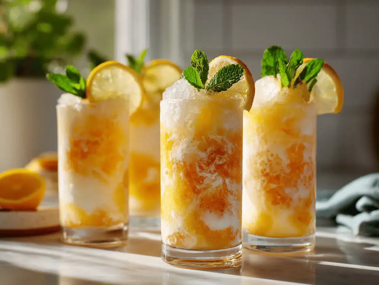 frozen peach lemonade preparation steps