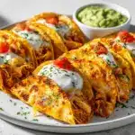 mini baked chicken tacos - featured image