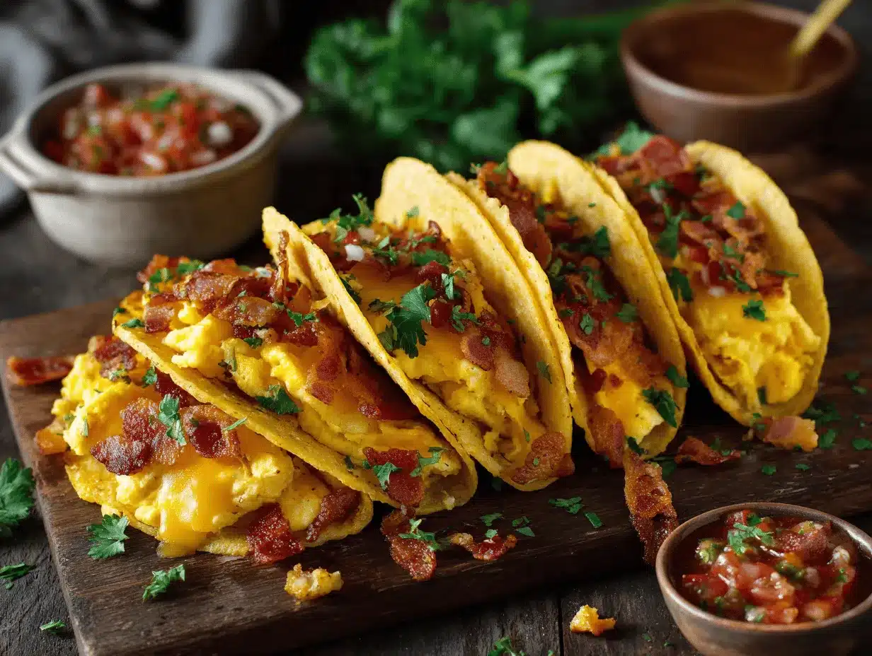 savory pancake taco preparation steps